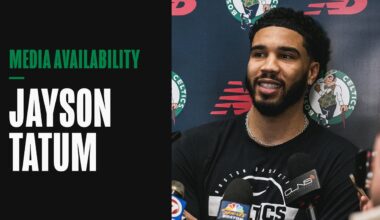 Jayson Tatum Media Availability at Boston Celtics Practice