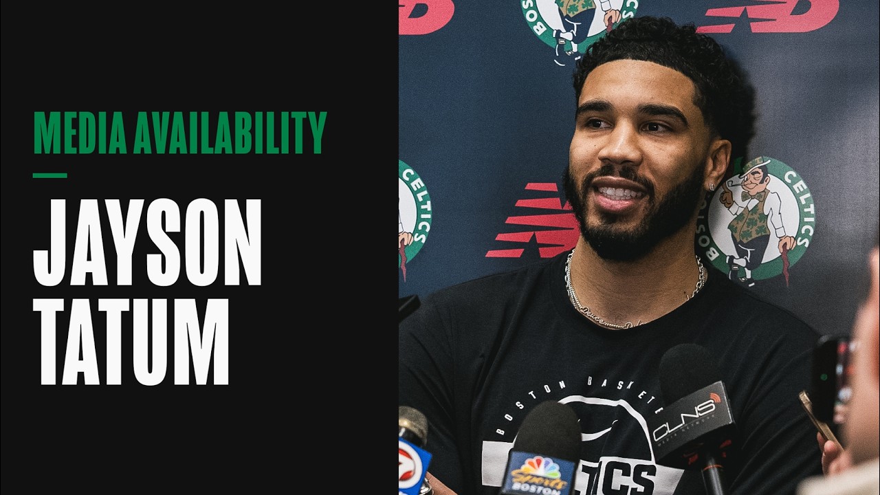 Jayson Tatum Media Availability at Boston Celtics Practice