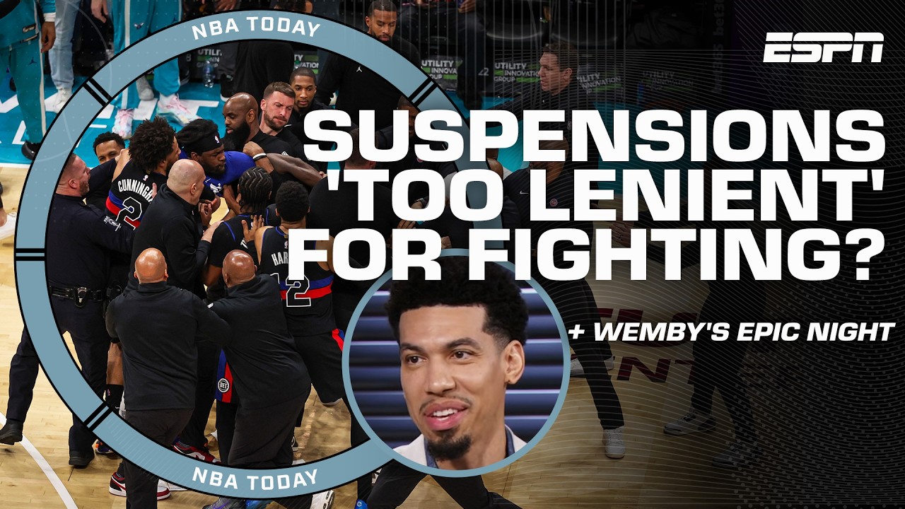 SOFT ON CRIME!? 🤔 Reaction to Hornets-Pistons suspensions + Wemby for MVP & a title run? | NBA Today