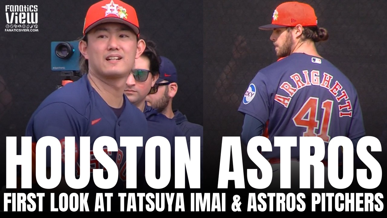 First Look at Tatsuya Imai & Houston Astros 2026 Pitchers Throwing at Houston Astros Spring Training