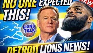 NO ONE EXPECTED THIS! RODGER GOODELL AND THE NFL CAN'T BE HAPPY ABOUT THIS DETROIT LIONS NEWS!