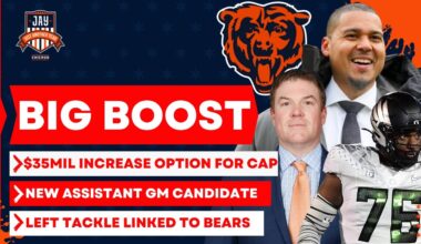 BIG BOOST; Bears Get $35mil More in Salary Cap in 4 Restructure Options+ New Asst GM Candidate