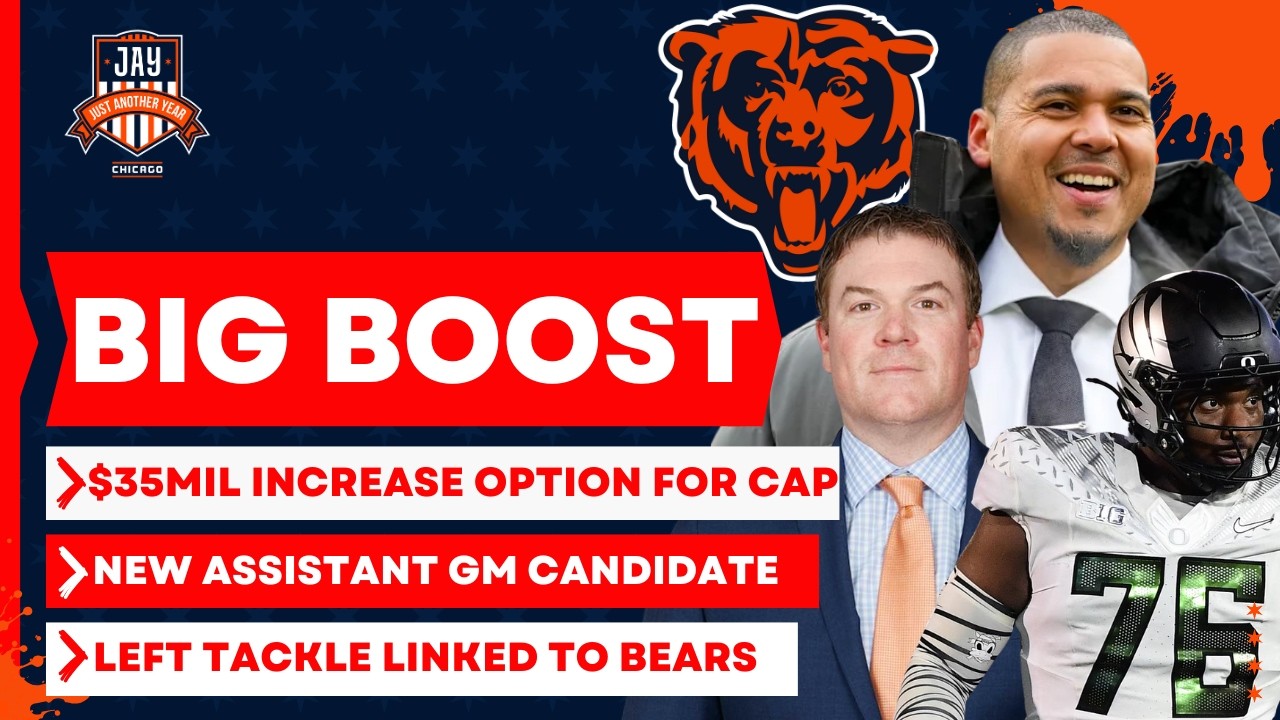 BIG BOOST; Bears Get $35mil More in Salary Cap in 4 Restructure Options+ New Asst GM Candidate