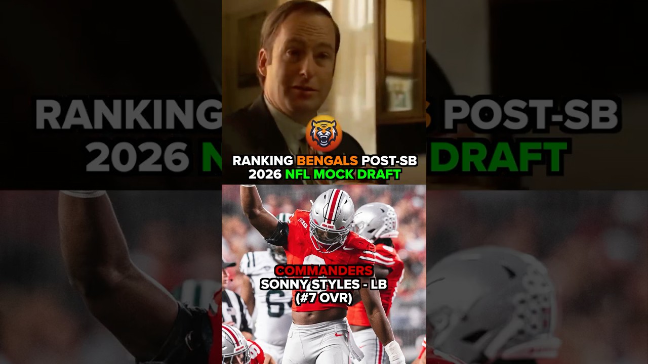 RANKING @Bengal Post-SB NFL Mock Draft #nfldraft #nfl #shorts