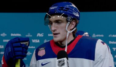 Brock Nelson & Tage Thompson talk USA win over Latvia