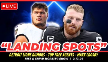 Detroit Lions News: Maxx Crosby Speaks Up - TOP FREE AGENT Landing Spots