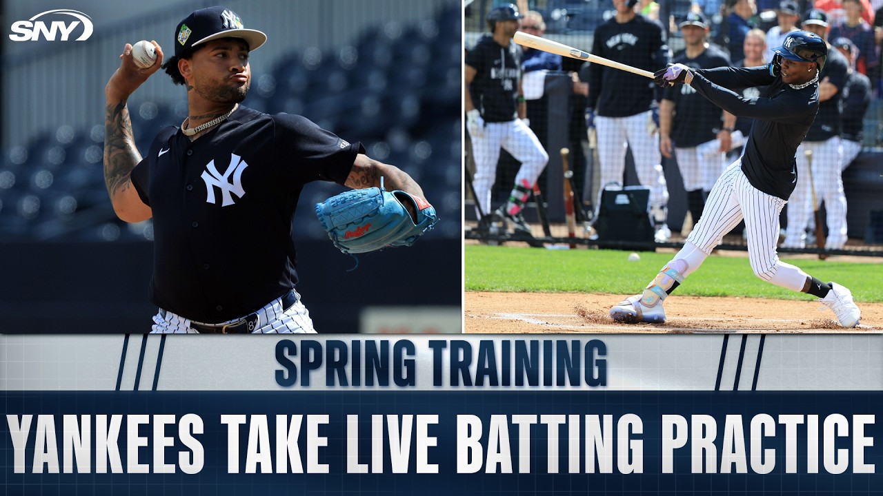 Aaron Judge, Jazz Chisholm, Paul Goldschmidt and others take live BP | Yankees Spring Training