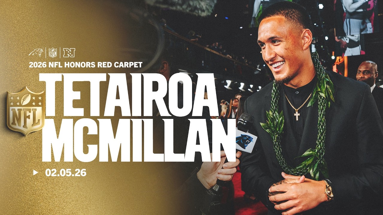 Tetairoa McMillan Red Carpet interview at 2026 NFL Honors | Carolina Panthers