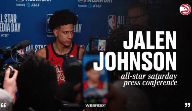 Jalen Johnson Media Day Press Conference at First All-Star Weekend