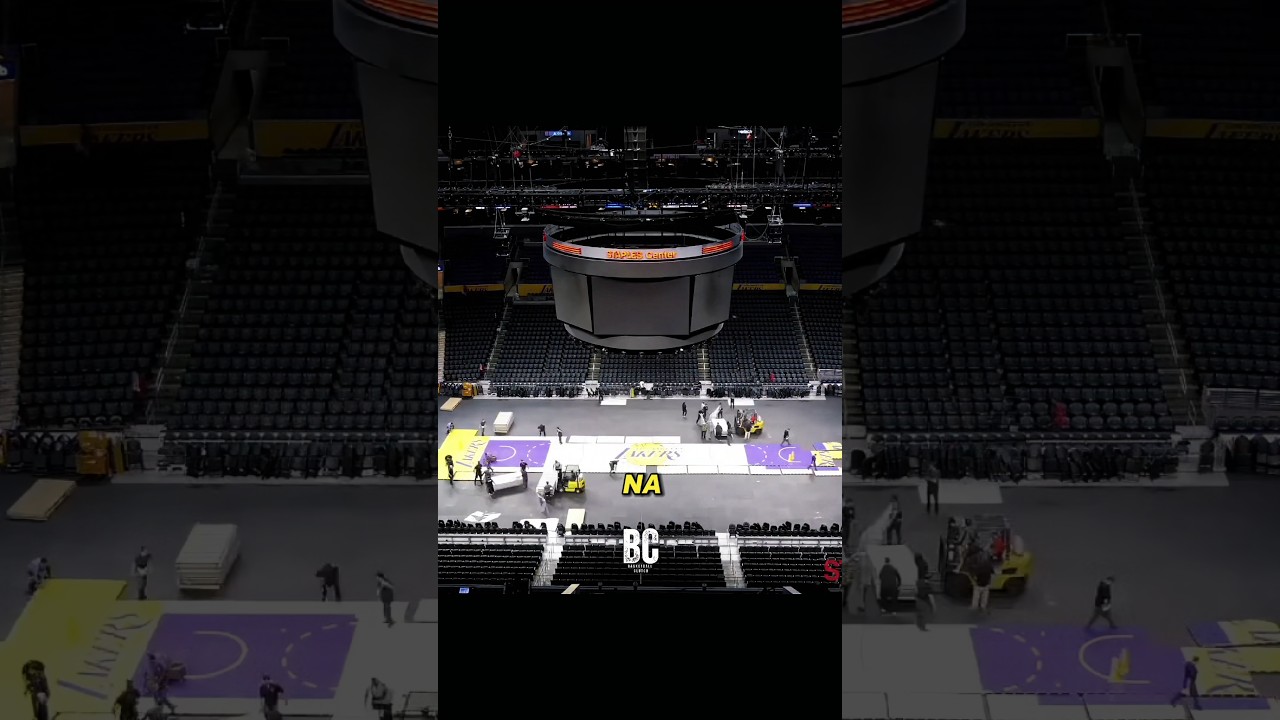 Ganito pala mag PALITAN ng Court ang Lakers at Clippers Noon😱😱😱 #shorts