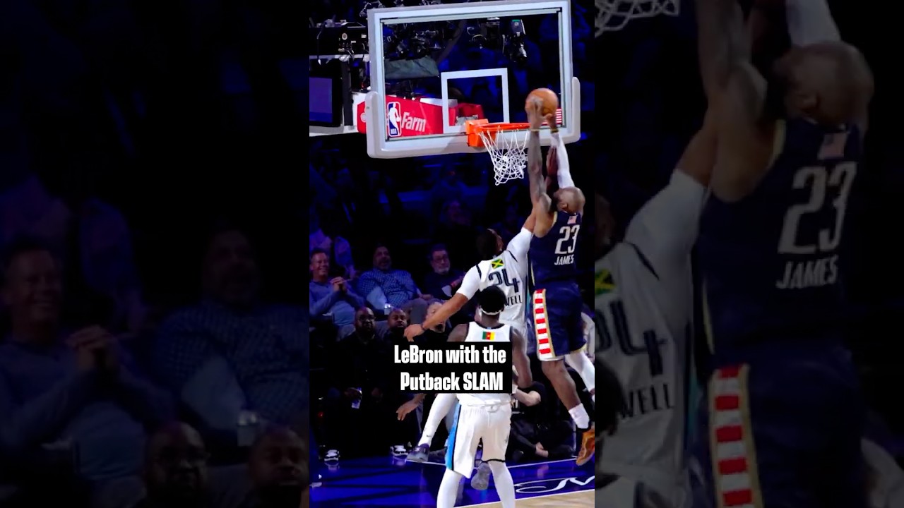 Crunch-time SLAM for LeBron #Lakers #nbaallstar