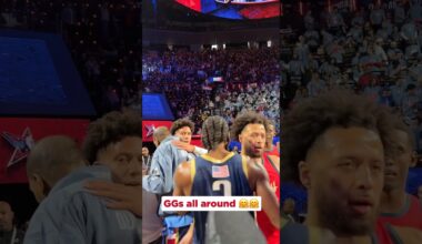 Jalen is officially one of the guys 🤝 #nba #hawks #nbaallstar #jalenjohnson