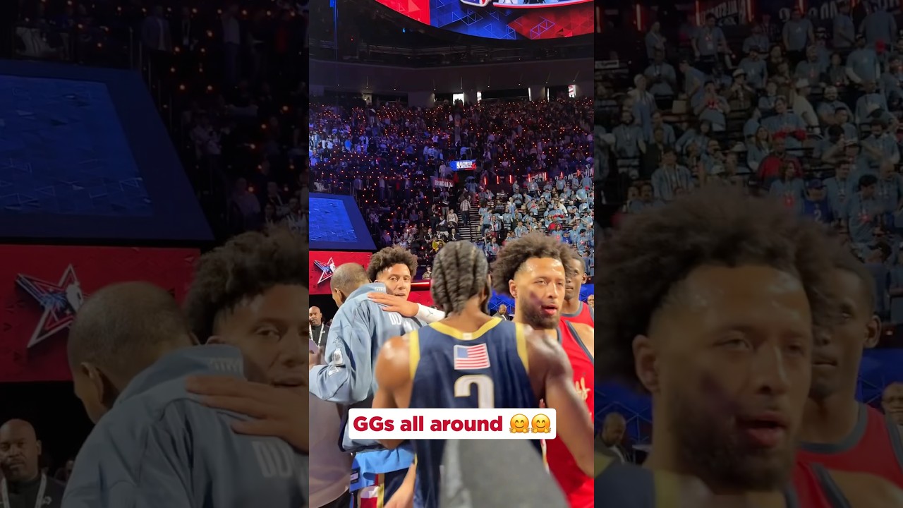 Jalen is officially one of the guys 🤝 #nba #hawks #nbaallstar #jalenjohnson