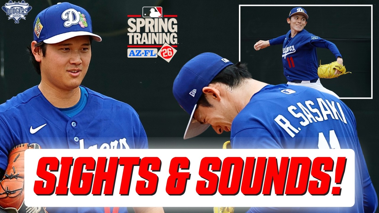 First Look At Roki Sasaki Vs Live Batters, Shohei Ohtani & Yamamoto  Conditioning - Spring Training