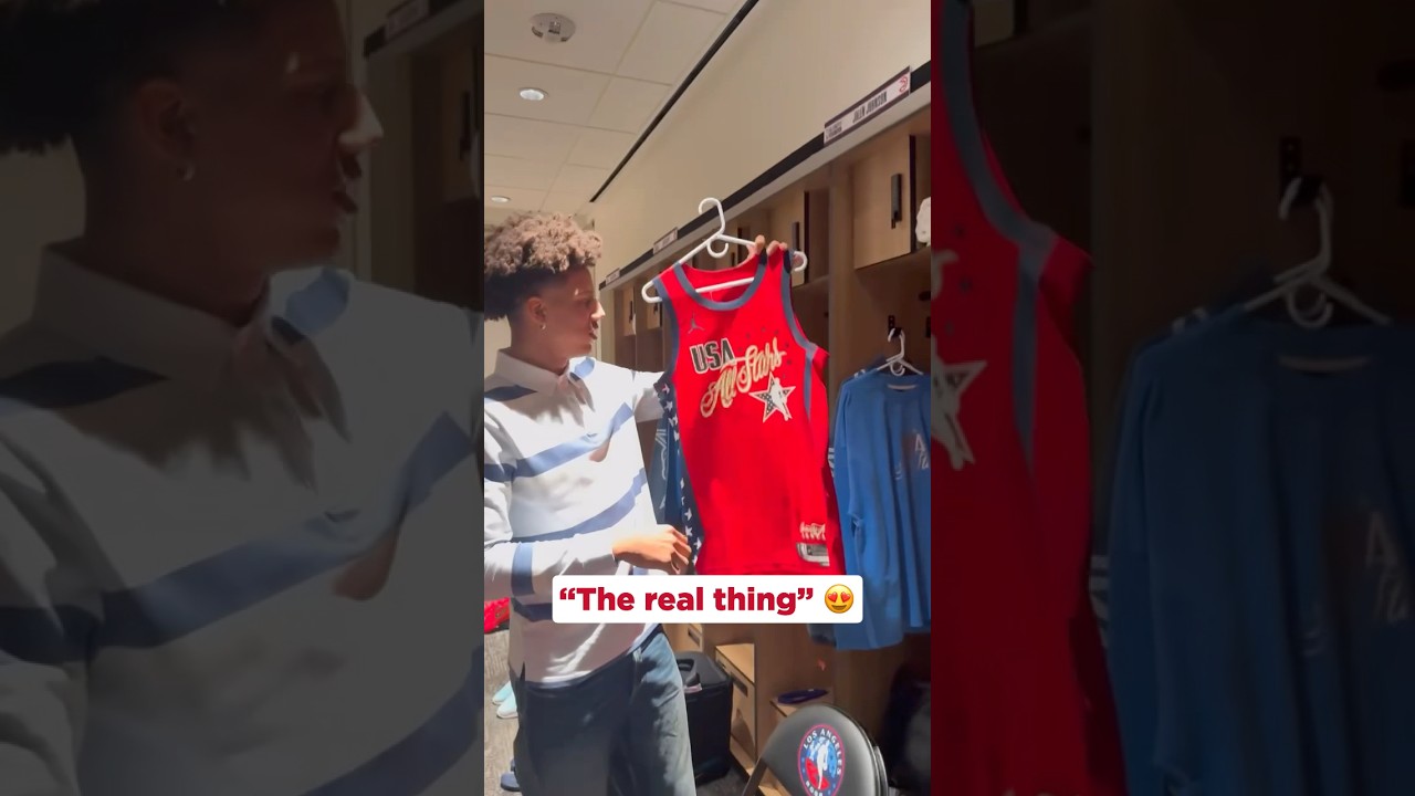 Jalen’s first official All-Star jersey 🤩 #nba #jalenjohnson #hawks #nbaallstar