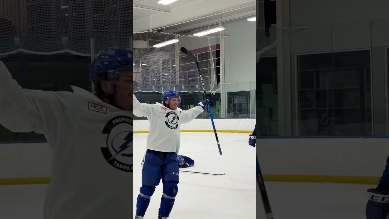 Just having some fun!  #hockey #gobolts #nhlteam #nhl #tampabaylightning #sports #practice