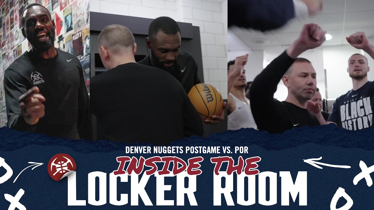 THJ Gets The Game Ball! | Inside The Denver Nuggets Locker Room After Win vs. POR