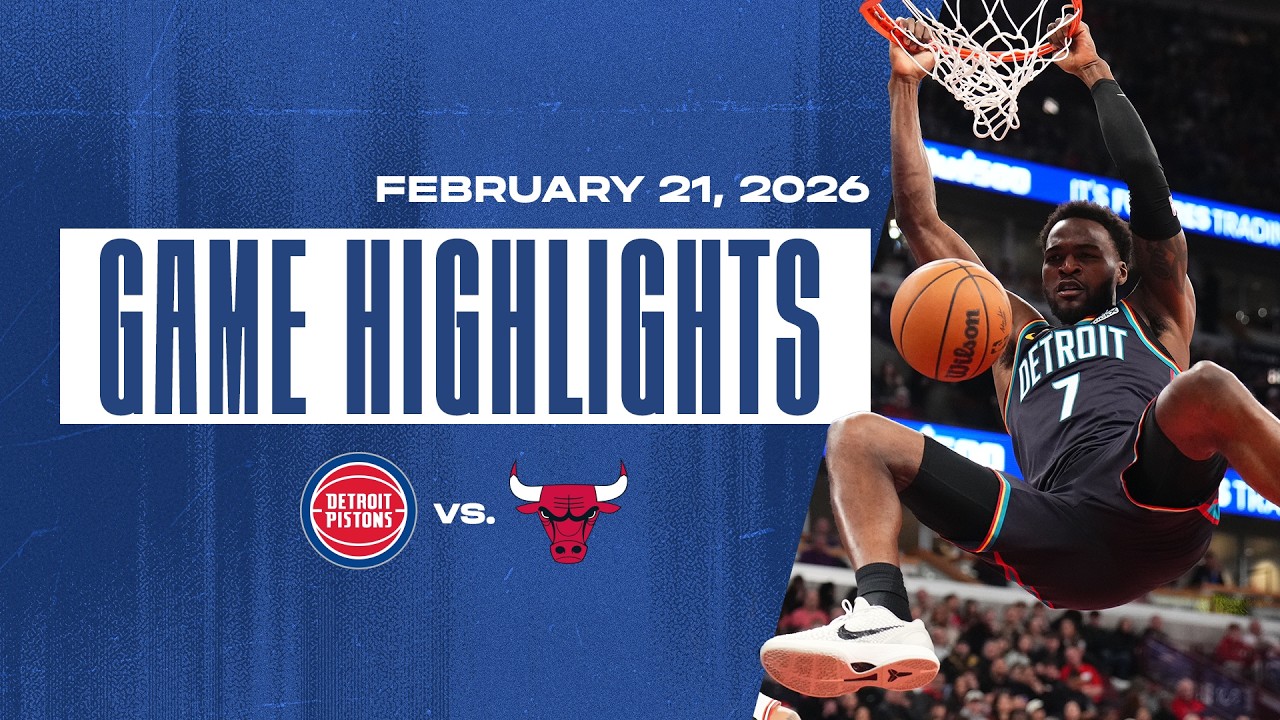 Detroit Pistons Beat Chicago Bulls | Game Highlights | 02.21.26
