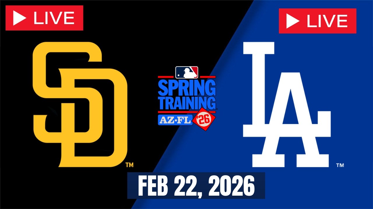 MLB LIVE! San Diego Padres vs Los Angeles Dodgers | Spring Training 2026 | Full Game 2/22/26