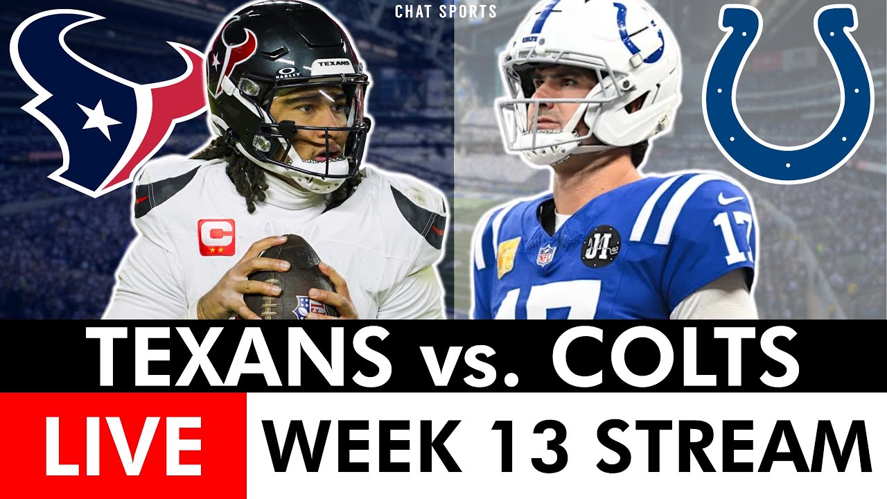 Texans vs. Colts Live Streaming Scoreboard, Play-By-Play & Highlights | NFL Week 13 Stream On CBS