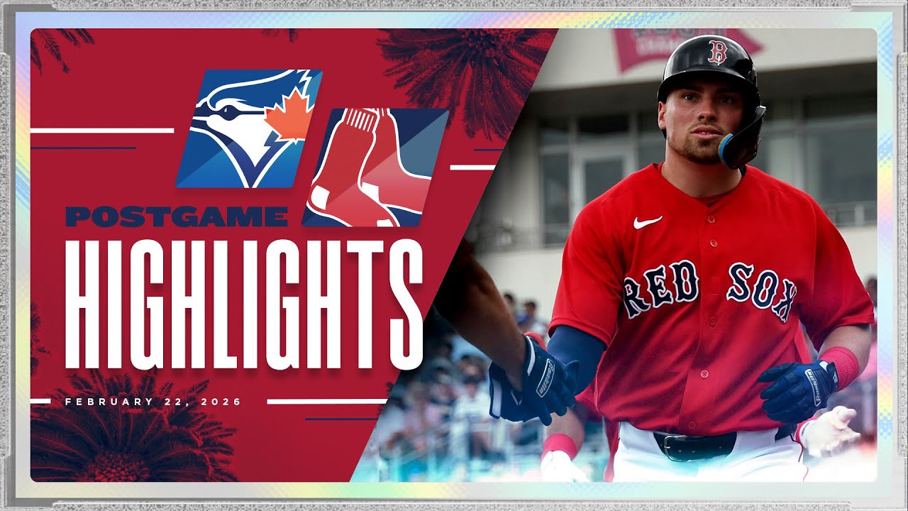 RED SOX HIGHLIGHTS: Red Sox vs Blue Jays - Caleb Durbin Makes Spring Training Debut at 3B