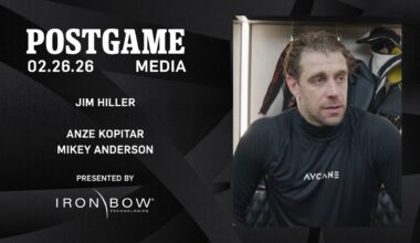 MEDIA: Anze Kopitar, Mikey Anderson, and Jim Hiller | 02.26.26 Postgame vs EDM