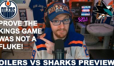 Pre-Game Report: Edmonton Oilers vs San Jose Sharks