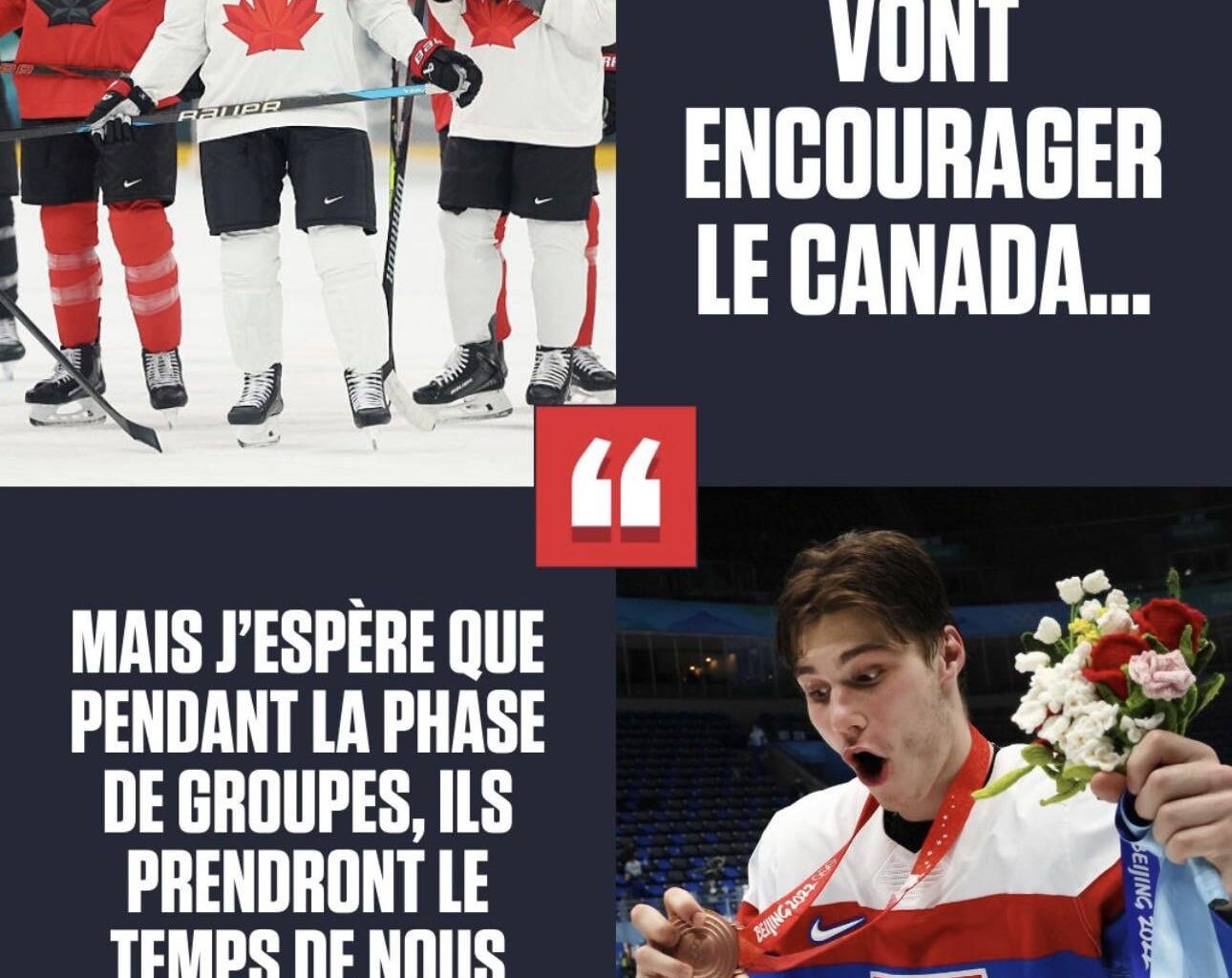 Juraj Slafkovsky on Habs fans: I know that they’ll cheer for Canada, but I hope they take the time to cheer for us during the preliminary rounds as well.”