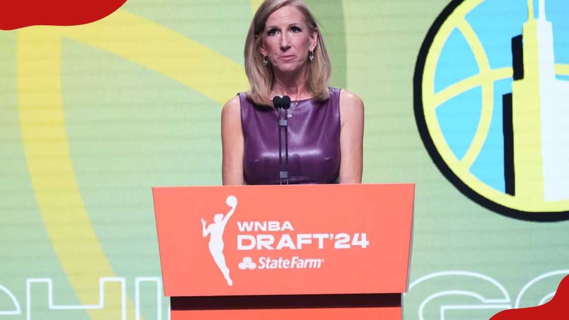 Cathy Engelbert at the WNBA Draft