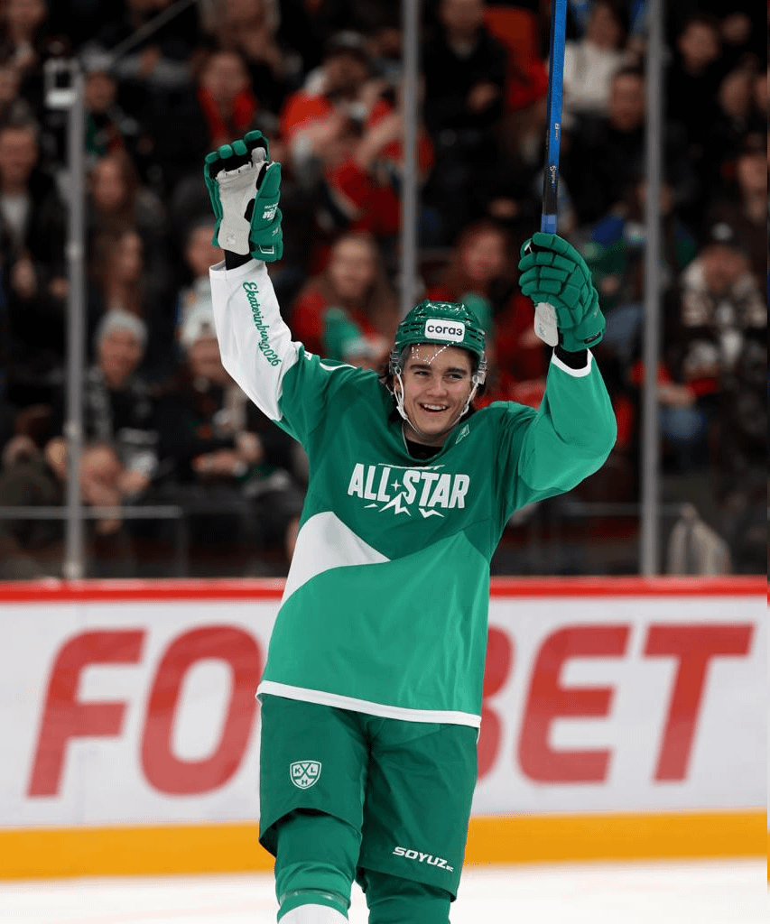Matvey Korotky scored a hat trick in the KHL All-Star Game