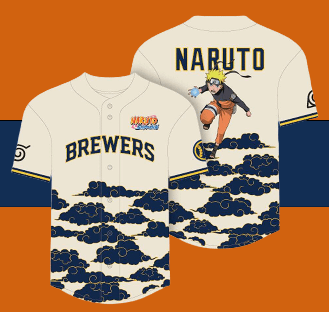 The Milwaukee Brewers will be giving away a NARUTO-themed baseball jersey on August 5 vs. the Pirates