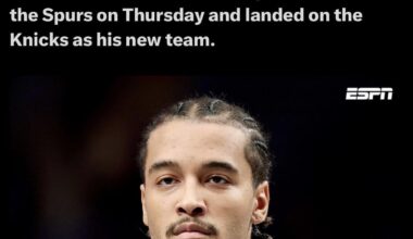 Shams reports Jeremy Sochan to the Knicks.