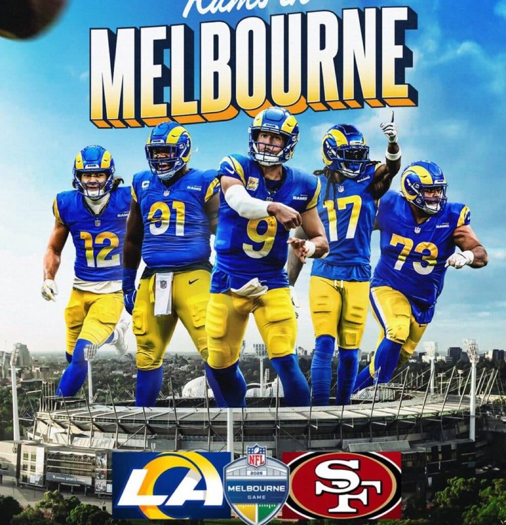 The Rams will be hosting the 49ers for their 2026 international game in Melbourne, Australia. Date and Time TBA.