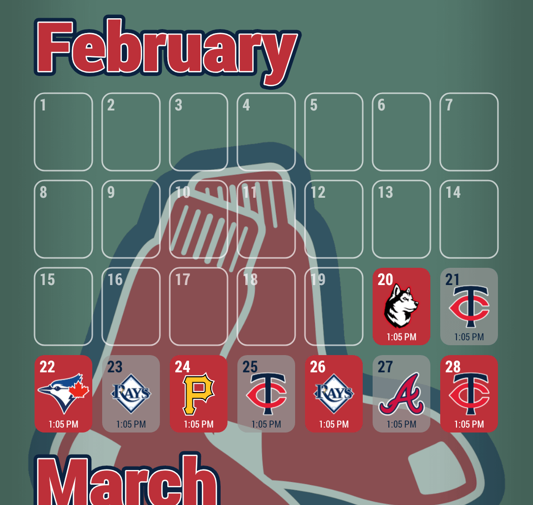 Baseball is almost back! Here's a wallpaper schedule to look at while you count down the days.