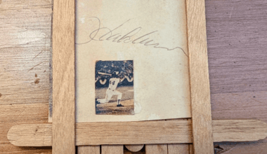 My 9 y/o self followed the Hammer into a men's clothing store (Muse's at Perimeter Mall). Then I encased it in a frame (Burt Adams Boy Scout Camp) and added an authentication sticker. A prized priceless possession. Happy Birthday, Hank!!