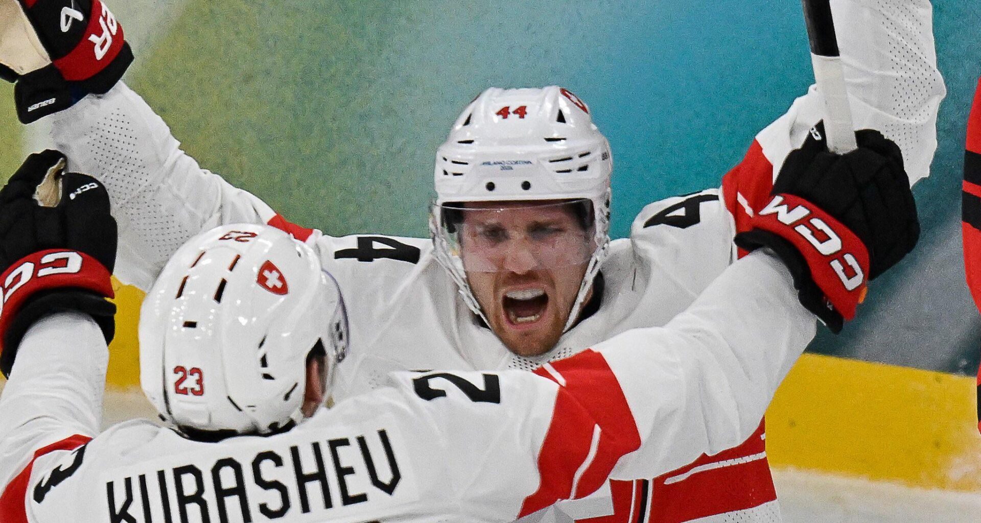 Pius Suter becomes the second Blue to score in the 2026 Winter Olympics!!