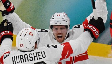 Pius Suter becomes the second Blue to score in the 2026 Winter Olympics!!