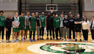 Maine Celtics: "Post-practice pic yesterday at the Auerbach Center."