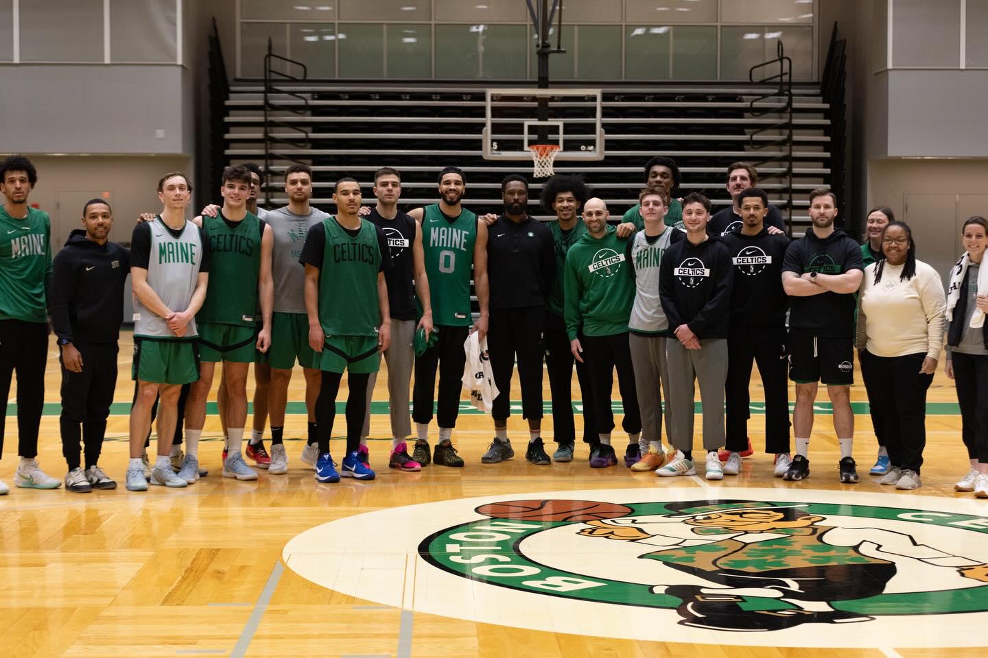 Maine Celtics: "Post-practice pic yesterday at the Auerbach Center."