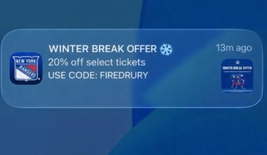 Anyone else get this notification? I’m thinking of maybe going to a game.