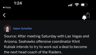 [Schefter] Evero will not get the Raider job