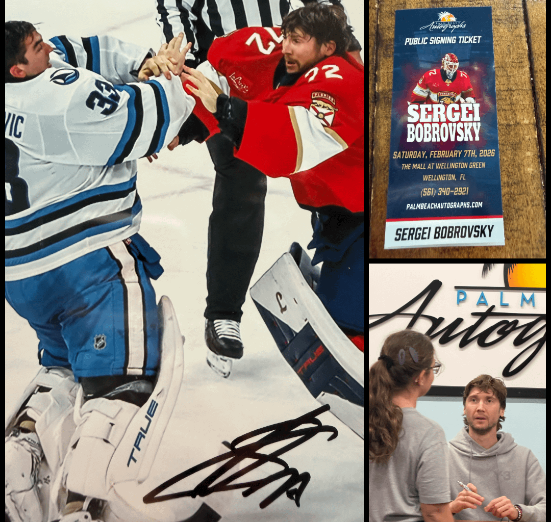 Met Bobby today at the autograph/photo event in Palm Beach and he signed a picture of his fight for us!