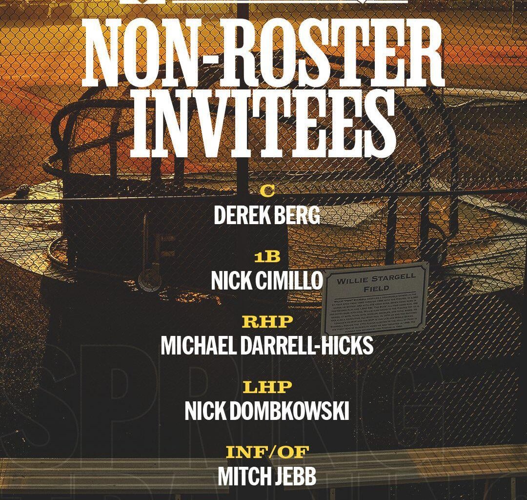 [Pirates] These non-roster invitees will also join us at Big League camp in Bradenton this spring.