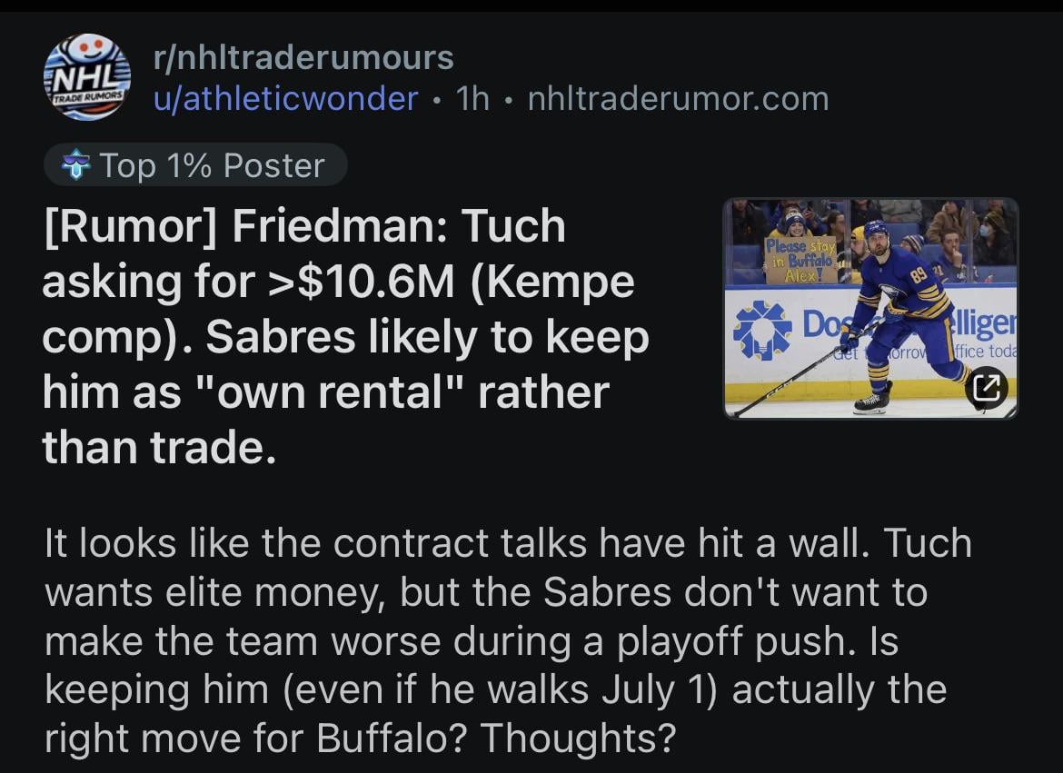 Tuch Contract Talks