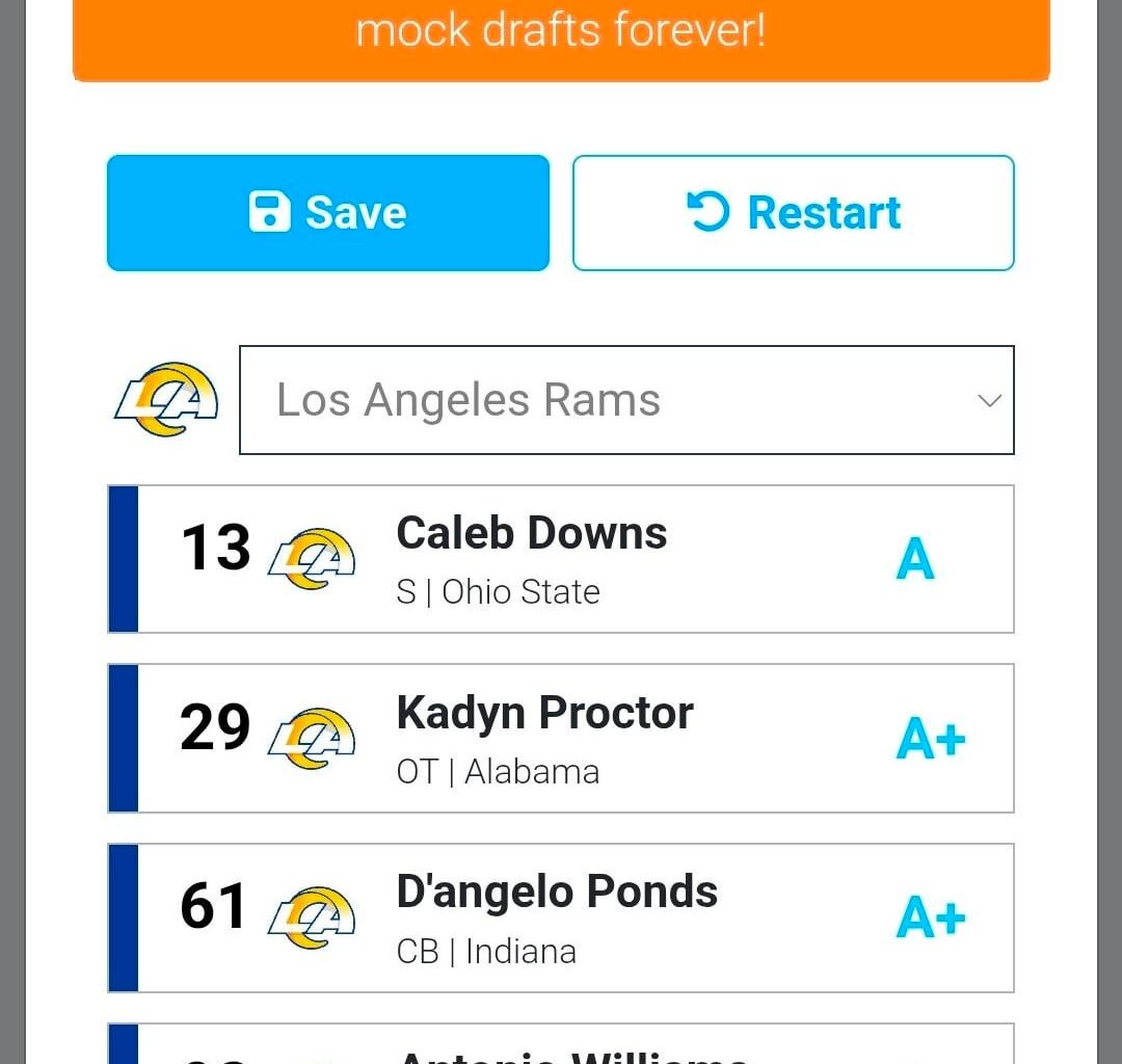 4 Rnd mock draft