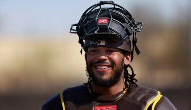 [Caswell] Craig Stammen says he feels “really good” about Luis Campusano serving as the Padres’ No. 2 catcher. He pointed to the erratic way Campusano was used last year and emphasized the importance of giving Fermin more rest throughout the season to keep him fresh.