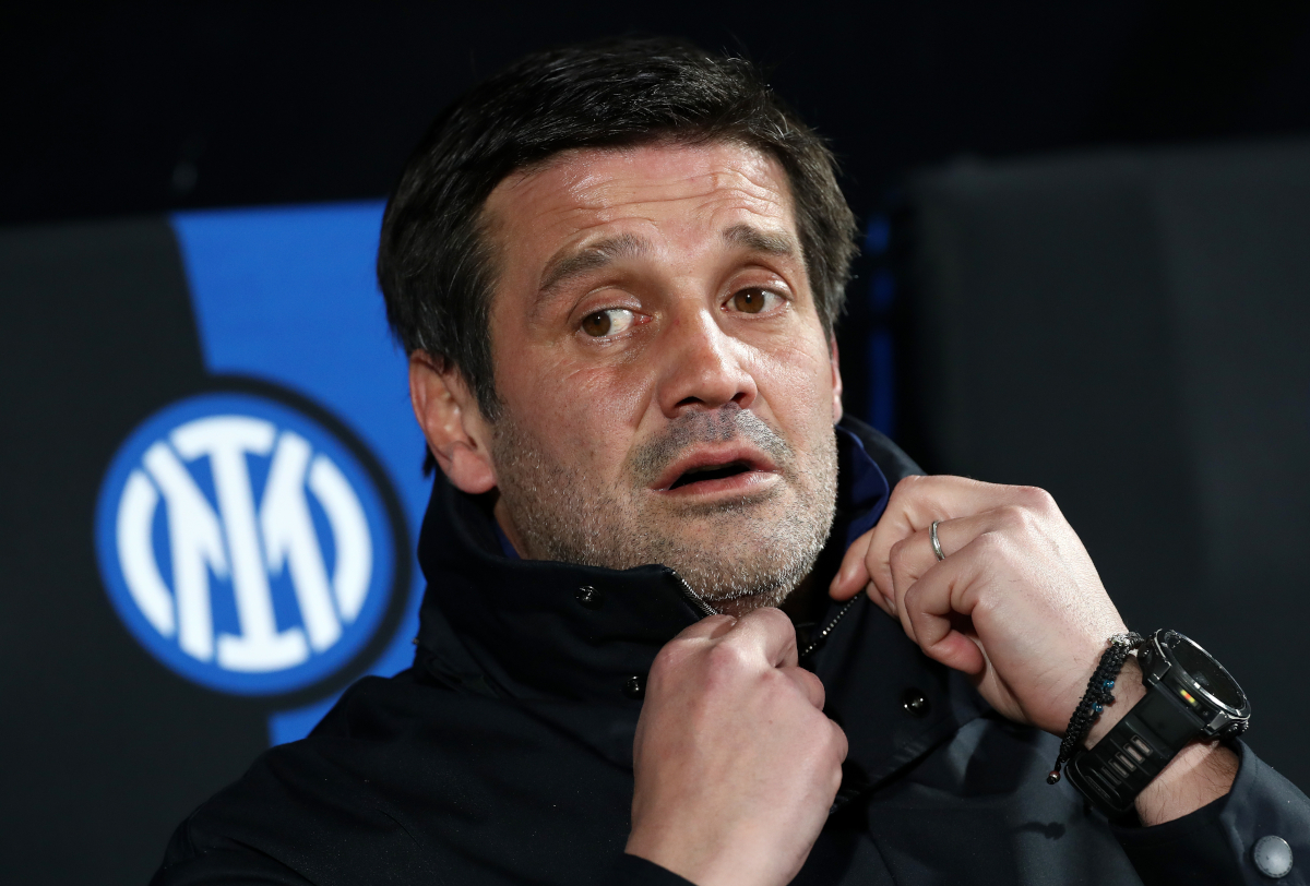 MONZA, ITALY - FEBRUARY 04: Cristian Chivu, Head Coach of FC Internazionale Milano, looks on prior to the Coppa Italia Quarter-Final match between FC Internazionale and Torino at U-Power Stadium on February 04, 2026 in Monza, Italy. (Photo by Marco Luzzani/Getty Images)