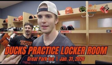 Troy Terry, Mason McTavish with injury updates, Olympic memories | Ducks Practice Report with Full Media Session with Terry, McTavish