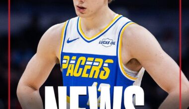 [Scotto] JUST IN: Indiana Pacers swingman Johnny Furphy underwent an MRI today, which confirmed he has a torn right ACL, league sources told @hoopshypeofficial.bsky.social. Furphy, a key contributor who the organization is high on, has started 21 of 35 games for Indiana this season.