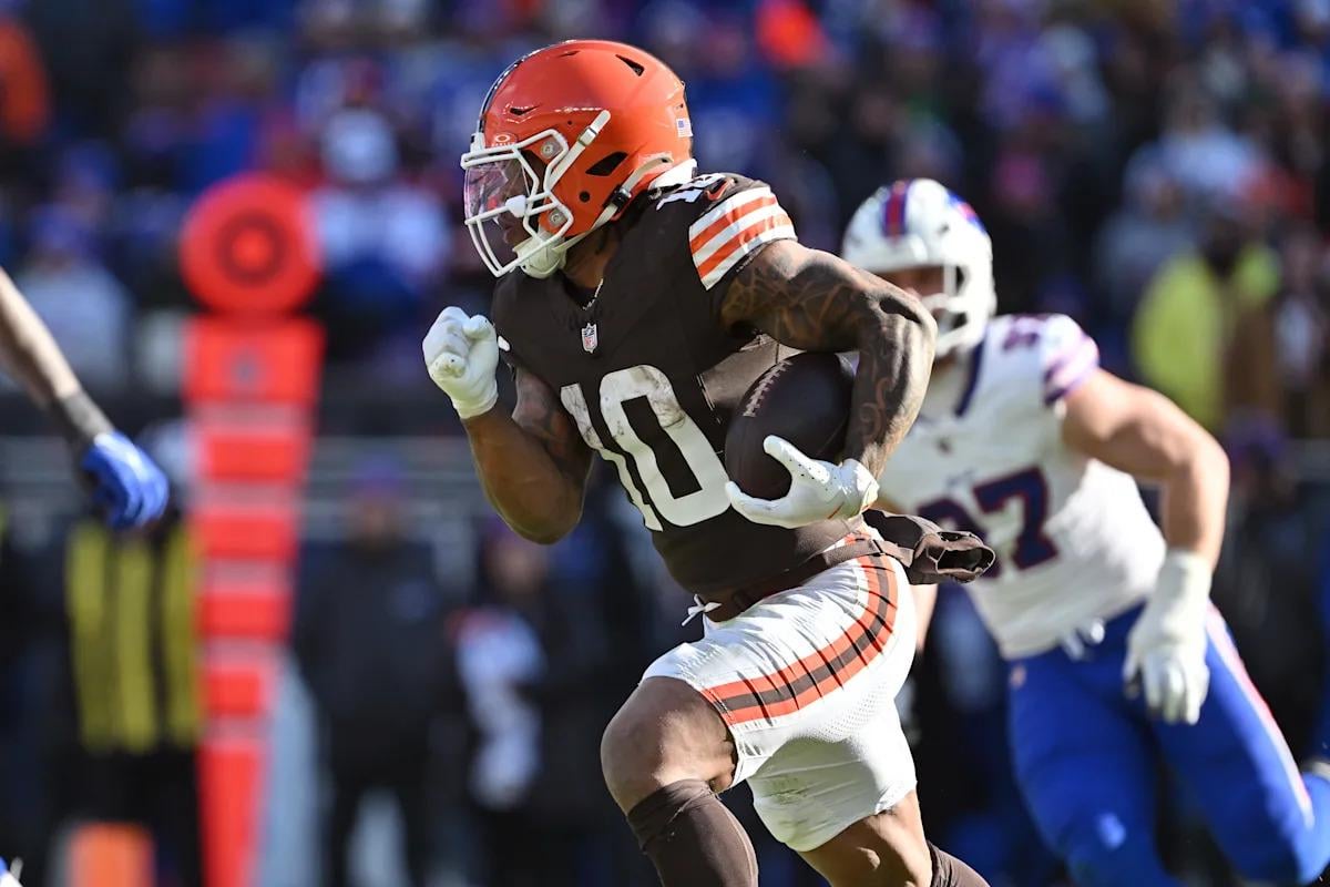 Browns RB Quinshon Judkins concerning injury update comment